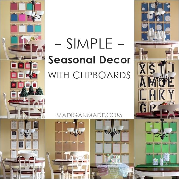 Clipboards: A Simple Way to Change Your Décor - Rosyscription